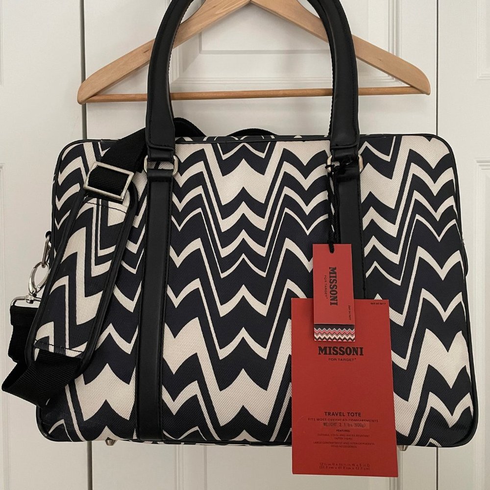 Missoni Black and White Patterned Bag